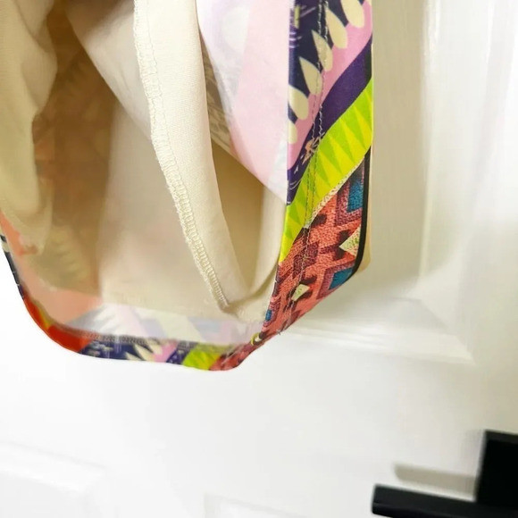 LAPIS Size S Stretchy Vibrant Multicolor Geometric Abstract Pencil Skirt‎ - Picture 3 of 4